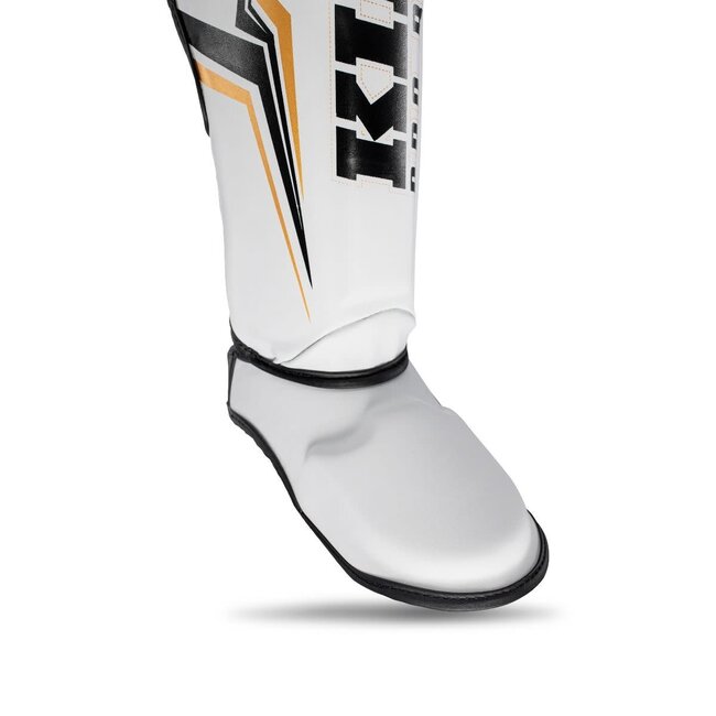 King Pro Boxing King Pro Boxing KPB/SGL THOR Scheenbeschermers – Wit/Goud – S t/m XL