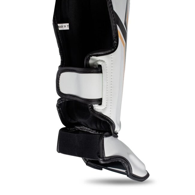 King Pro Boxing King Pro Boxing KPB/SGL THOR Scheenbeschermers – Wit/Goud – S t/m XL