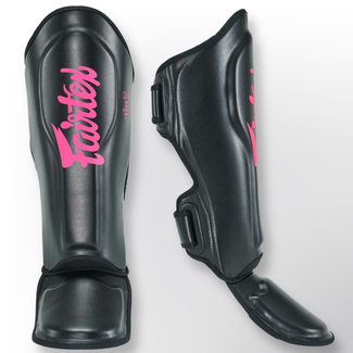 FAIRTEX FXB-SG Scheenbeschermers – Zwart/Roze