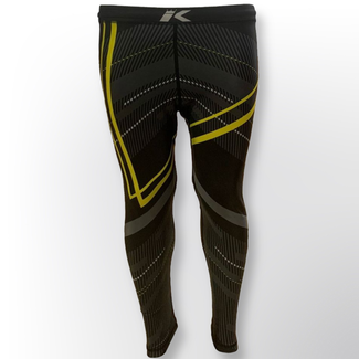 King Pro Boxing Shadow Spats – MMA/BJJ Compressiebroek Zwart/Geel – Shadow 2 Series