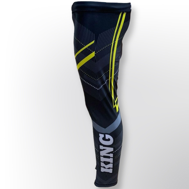 King Pro Boxing Shadow Spats – MMA/BJJ Compressiebroek Zwart/Geel – Shadow 2 Series