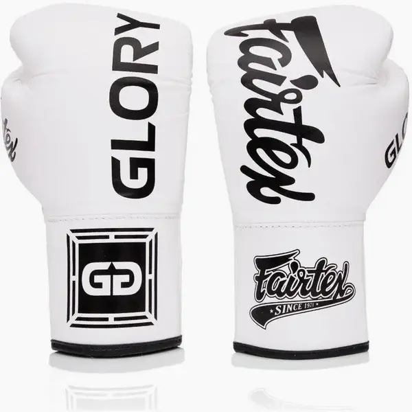 Fairtex Glory BGLG1 gants de boxe à lacets – blanc