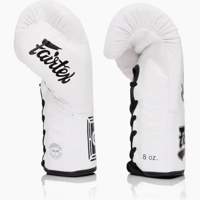 FAIRTEX Glory BGLG1 Leren Bokshandschoenen met Veters – Wit