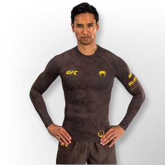 Venum UFC Fusion Fight Week Men’s Performance Long Sleeve Rashguard - Earthen Brown