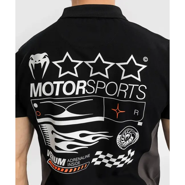 Venum Motorsport Cotton Polo - Deep Black
