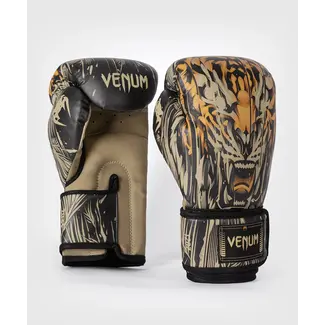 Venum Tiger Boxing Gloves - Black/Neon Orange