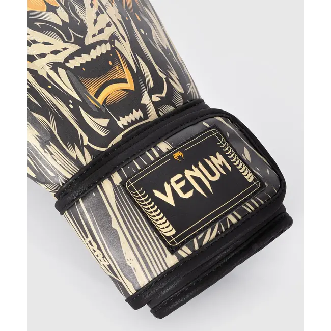 Venum Tiger Boxing Gloves - Black/Neon Orange
