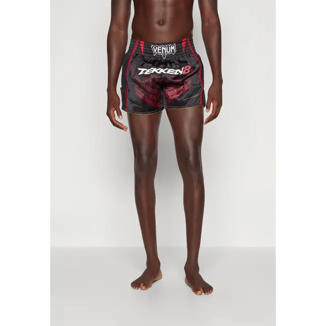 Venum Tekken 8 - Marshall Law Muay Thai Shorts - Black/Red/Gold