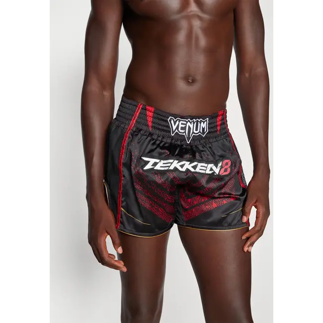 Venum Tekken 8 - Marshall Law Muay Thai Shorts - Black/Red/Gold