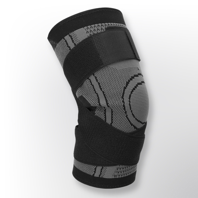 Fightsense Knie Brace Zwart/Grijs – Ondersteuning en Stabiliteit bij Sportblessures – Vechtsportartikel voor vechtsport en training