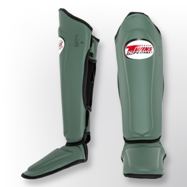 Twins Special Twins Special SGL 7 Scheenbeschermers – Military Green – Voor Kickboksen, Muay Thai & MMA