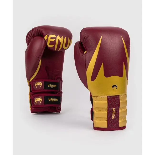 Venum Reverso Boxing Gloves - Cherry Red / Gold