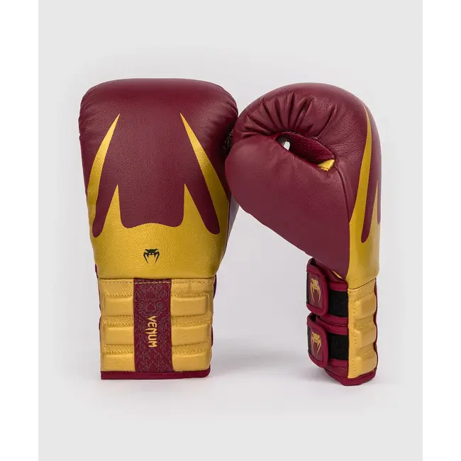 Venum Reverso Boxing Gloves - Cherry Red / Gold