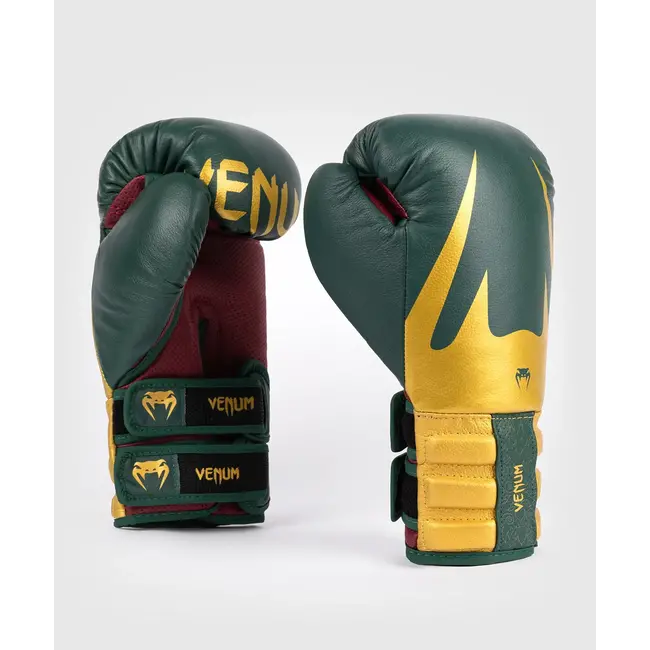 Venum Reverso Boxing Gloves - Emerald Green / Gold