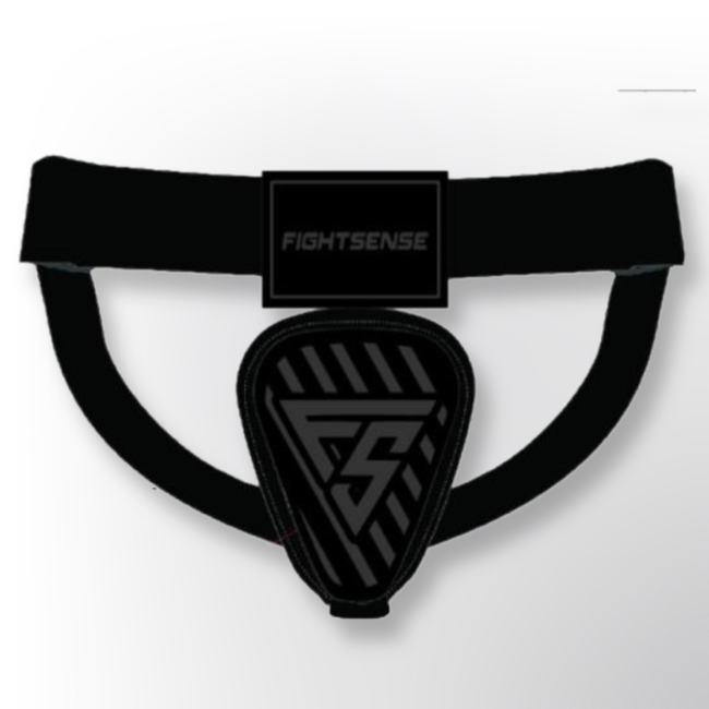 Fightsense FIGHTSENSE Kruisbeschermer van Staal – Zwart – Tok voor Boksen, Kickboksen & MMA