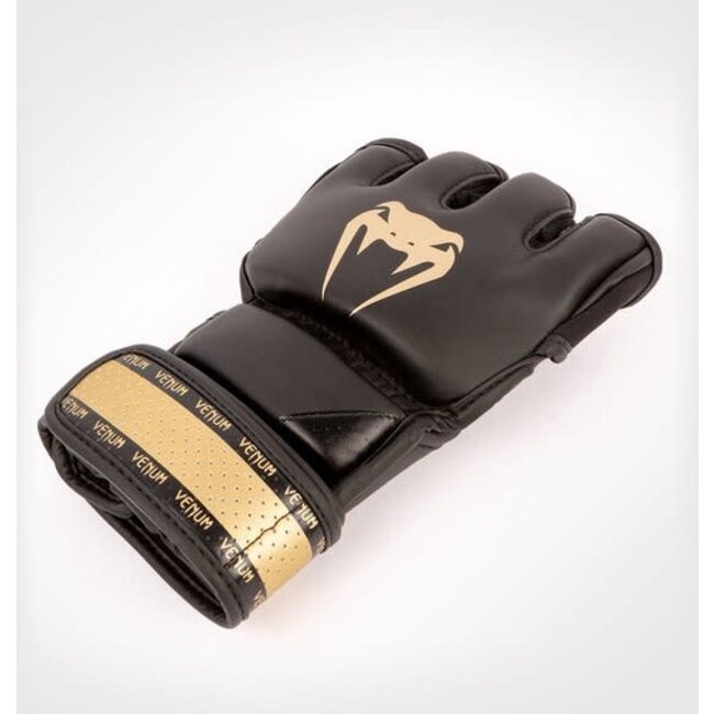 Venum Impact 2.0 Hook and Loop MMA Gloves - Black/Gold