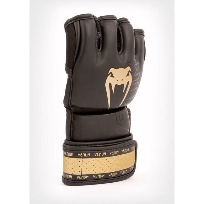 Venum Impact 2.0 Hook and Loop MMA Gloves - Black/Gold