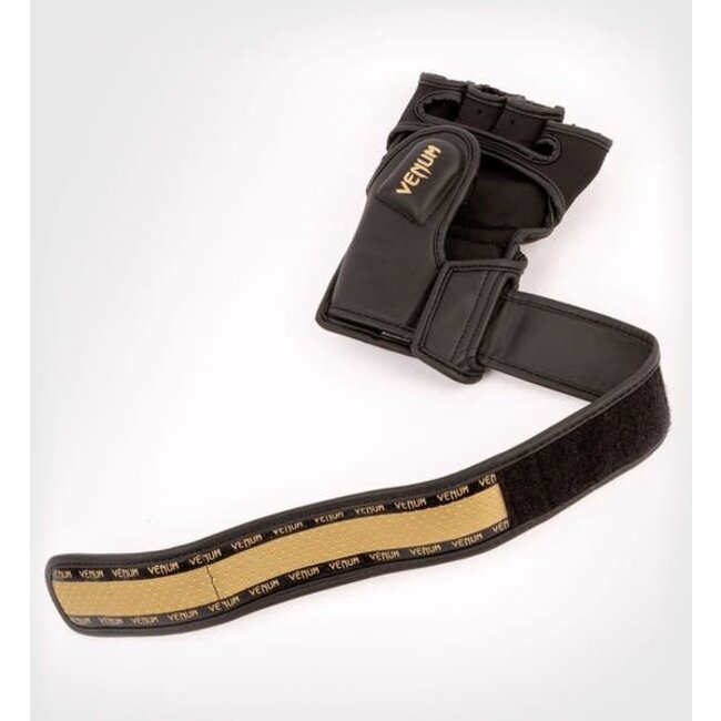 Venum Impact 2.0 Hook and Loop MMA Gloves - Black/Gold