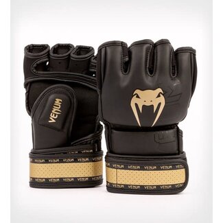 Venum Impact 2.0 Hook and Loop MMA Gloves - Black/Gold
