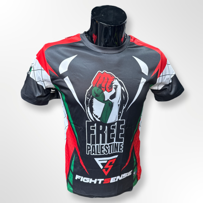 Fightsense T-shirt – Free Palestina – Sportshirt voor vechtsport en training