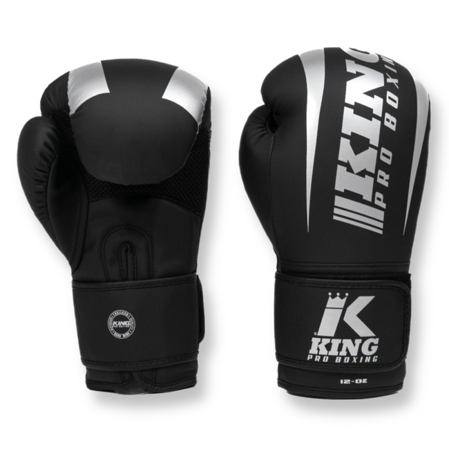 King Pro Boxing Bokshandschoenen - KPB/REVO 7 - ZWART/ZILVER