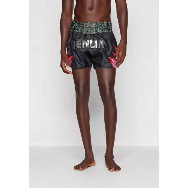 Venum Inferno Muay Thai Shorts - Deep Black/Khaki