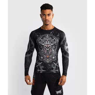 Venum Gladiator 5.0 Men's Long Sleeve Rashguard - Black/Silver