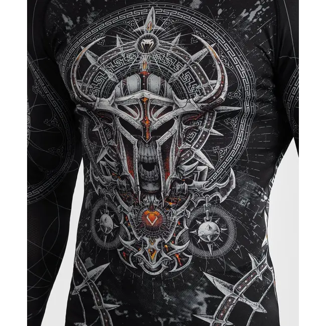 Venum Gladiator 5.0 Men's Long Sleeve Rashguard - Black/Silver