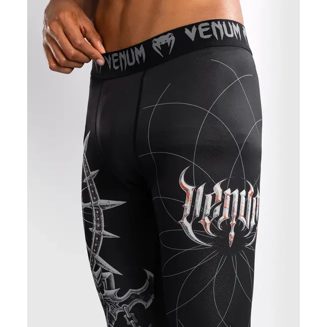 Venum Compressiebroek - Gladiator 5.0 Men's Spats - Black/Silver