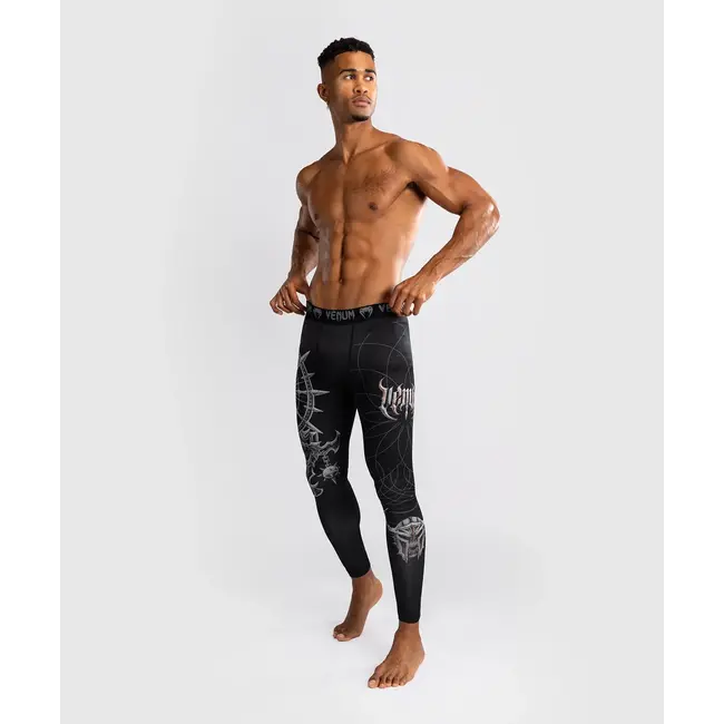 Venum Compressiebroek - Gladiator 5.0 Men's Spats - Black/Silver