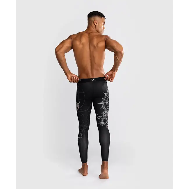 Venum Compressiebroek - Gladiator 5.0 Men's Spats - Black/Silver