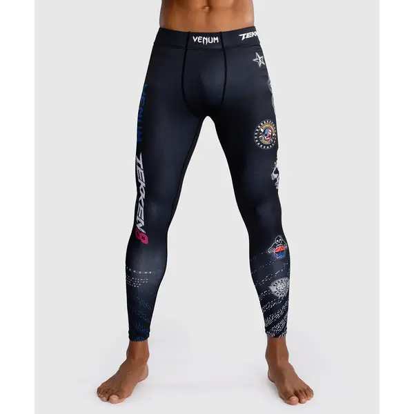 Venum TEKKEN 8 - pantalon de compression - Paul Phoenix Spats - noir/bleu