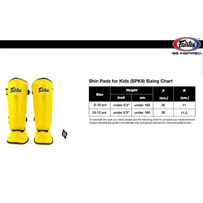 FAIRTEX SPK9 Scheenbeschermers voor Kinderen – Zwart