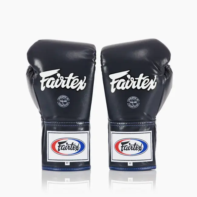 FAIRTEX BGL6 Leren Bokshandschoenen met Veters – Blauw