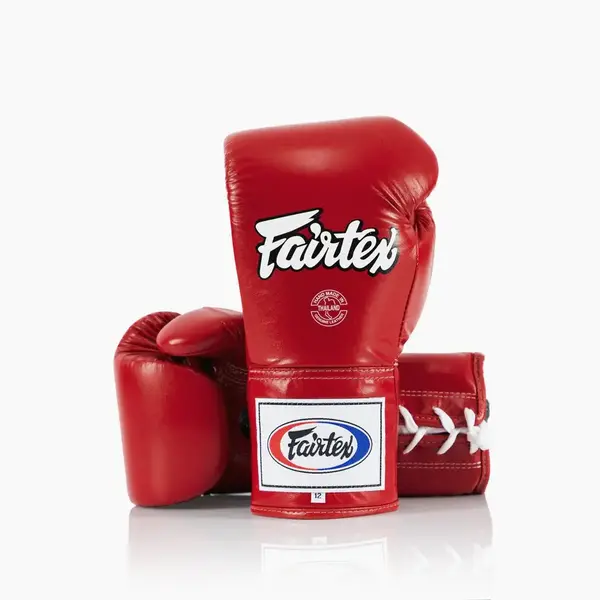 Fairtex BGL6 gants de boxe à lacets – rouge