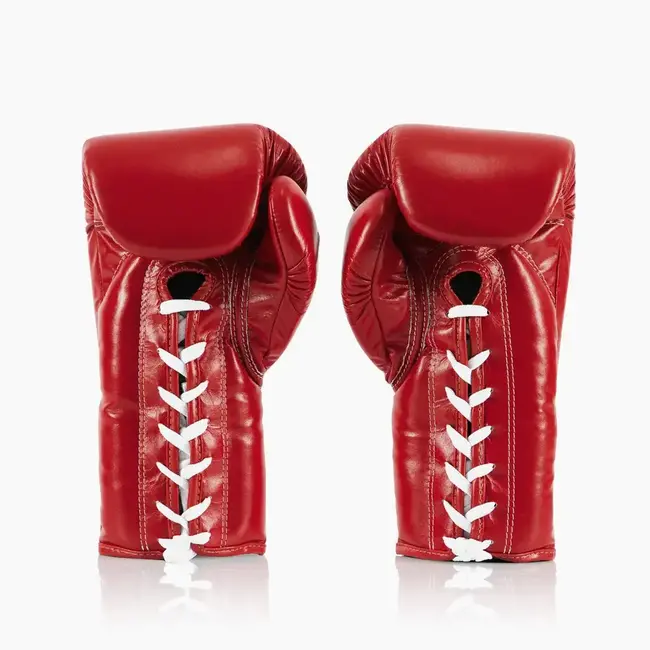FAIRTEX BGL6 Leren Bokshandschoenen met Veters – Rood