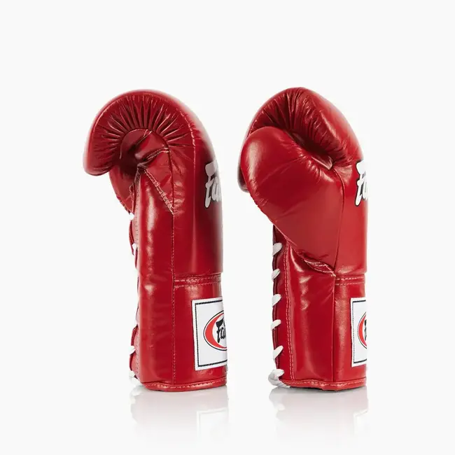 FAIRTEX BGL6 Leren Bokshandschoenen met Veters – Rood