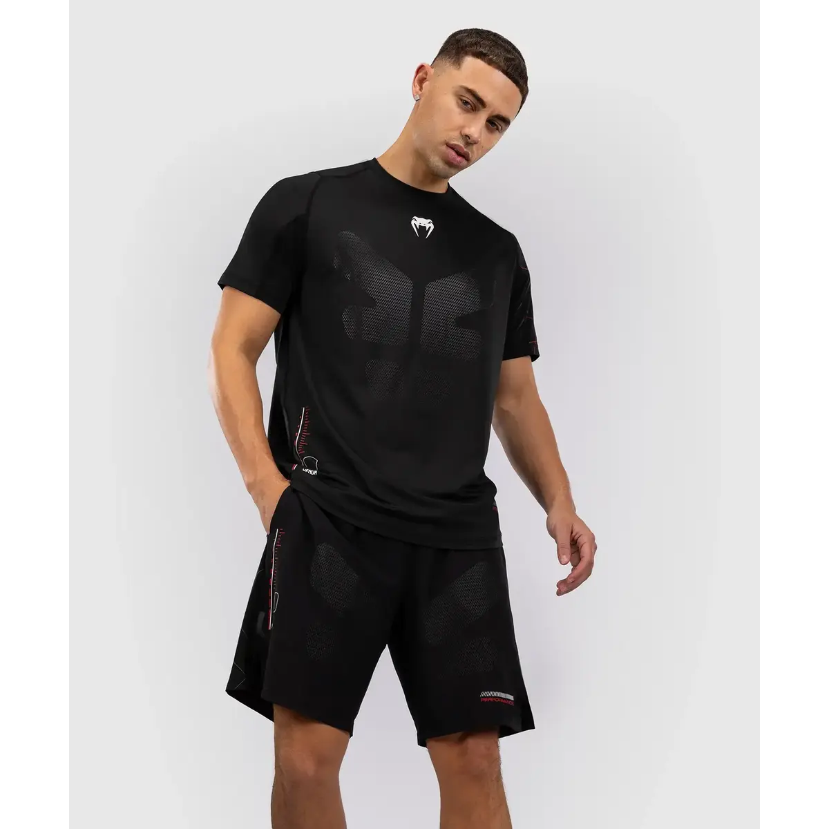Venum Tactical XT Dry Tech- T-shirt - noir/Fire rouge