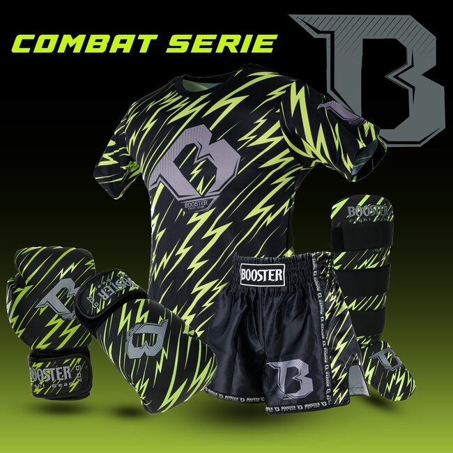 Booster Fightgear Combat Series 1 BG Kids Bokshandschoenen – Neon Geel Kinderhandschoenen voor Kickboksen