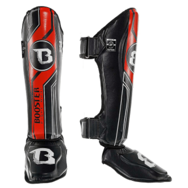 Booster Fightgear Booster - Scheenbeschermers -BSG V9 - BLACK/RED
