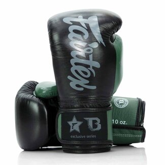 FAIRTEX Fairtex x Booster FXB BG V2 – Leren Bokshandschoenen – Militair Groen/Zwart