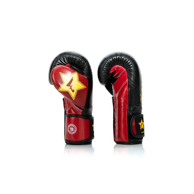 FAIRTEX Fairtex x Booster FXB BG V2 – Leren Bokshandschoenen – Zwart/Rood/Goud