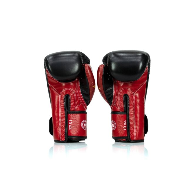 FAIRTEX Fairtex x Booster FXB BG V2 – Leren Bokshandschoenen – Zwart/Rood/Goud