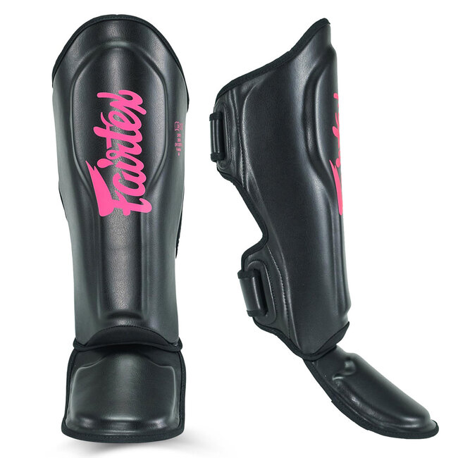 FAIRTEX FXB-SG Scheenbeschermers – Zwart/Roze