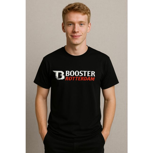 Booster - T-shirt - Active Dry Zwart | Rotterdam Edition