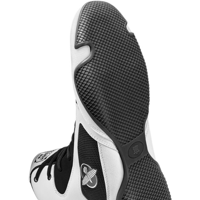 Hayabusa Pro Boxing Boksschoenen – Zwart/Wit | Lichtgewicht & Grip voor Explosieve Bewegingen