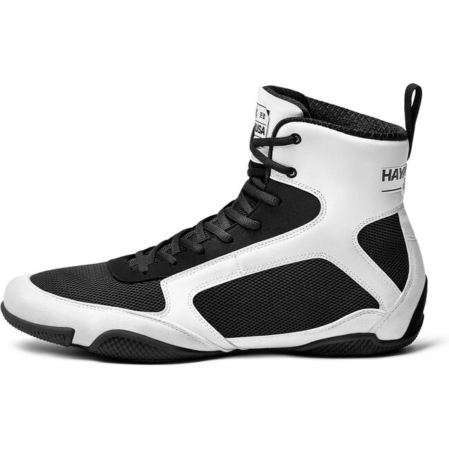 Hayabusa Hayabusa Pro Boxing Boksschoenen – Zwart/Wit | Lichtgewicht & Grip voor Explosieve Bewegingen