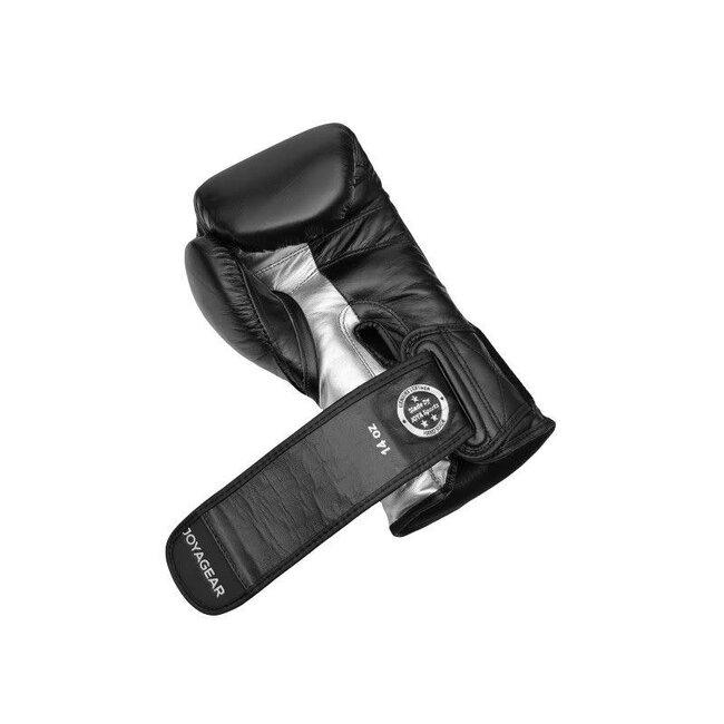 JOYA Falcon – Leren Bokshandschoenen - Zwart/Zilver