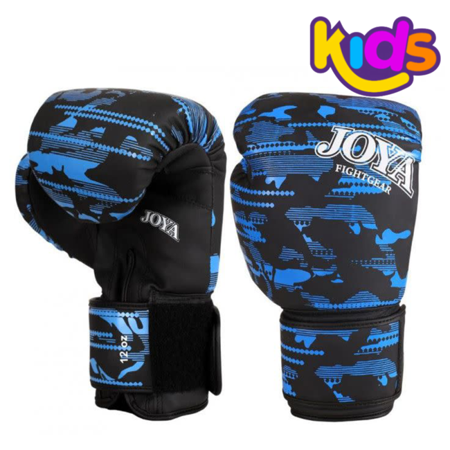 JOYA Joya CAMO V2 Kids Bokshandschoenen – Blauw | Ideaal voor Jeugdtraining & Kickboksen