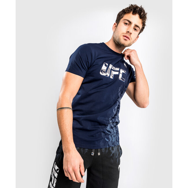 Venum UFC AUTHENTIC FIGHT WEEK MEN'S SHORT SLEEVE T-SHIRT - NAVY BLUE